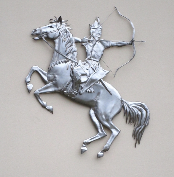 Ritter auf Pferd Wand Relief